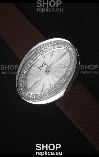 Piaget Limelight Magic Hour Swiss Quartz Steel Case in Black Strap