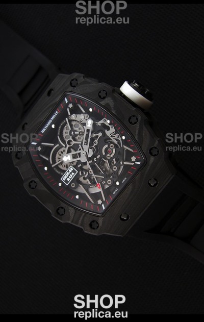Richard Mille RM35-2 Rafael Nadal Forged Carbon Case with Black Strap