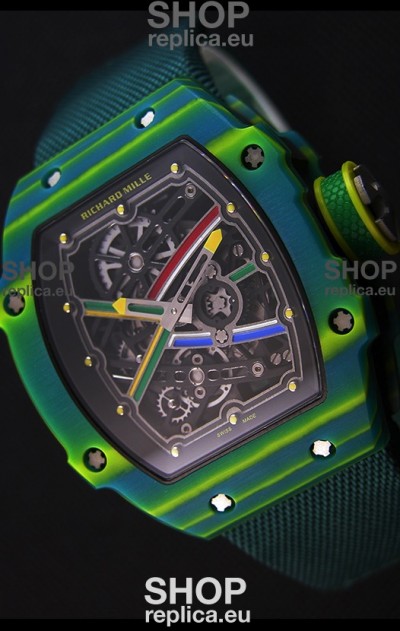 Richard Mille 67-02 Wayde Van Niekerk Forged Carbon Swiss Replica Watch 