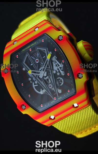 Richard Mille 27-03 Tourbillon Rafael Nadal Forged Carbon Swiss Replica Watch 