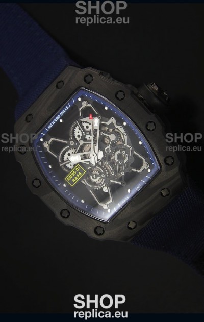 Richard Mille RM35-01 Rafael Nadal Edition Swiss Replica Watch Navy Blue Nylon Strap