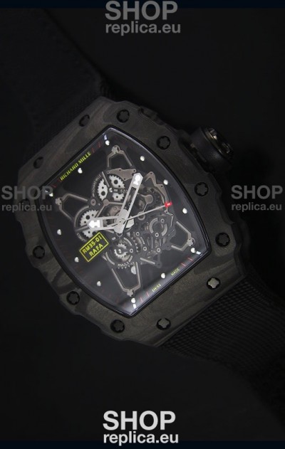 Richard Mille RM35-01 Rafael Nadal Edition Swiss Replica Watch Black Nylon Strap