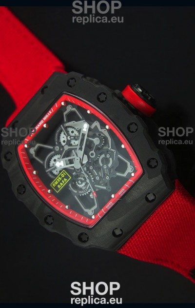 Richard Mille RM35-01 Rafael Nadal Edition Swiss Replica Watch Red Nylon Strap