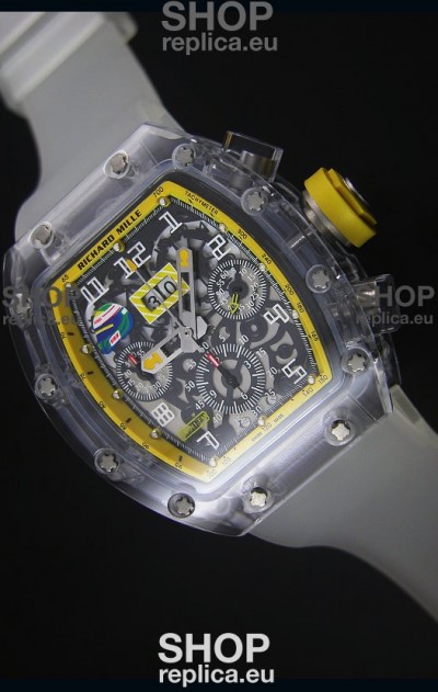 Richard Mille RM056-1 Tourbillon Felipe Massa Chronograh Yellow Bezel Watch