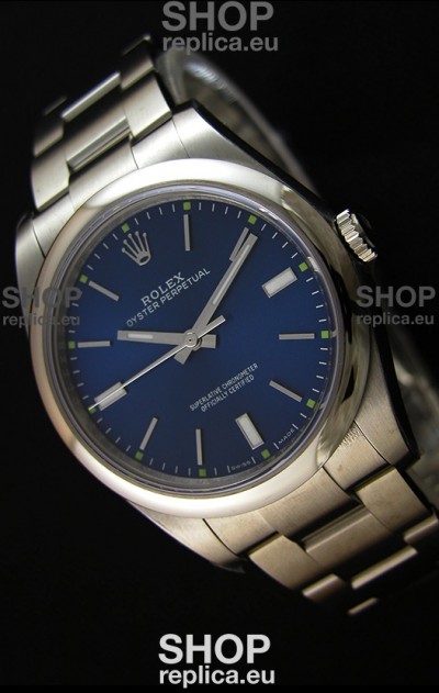Rolex Oyster Perpetual Cal.3132 Movement Swiss Blue Dial Oyster Strap - Ultimate 904L Steel Watch 