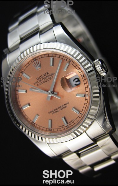 Rolex Datejust 36MM Cal.3135 Movement Swiss Replica Champange Dial Oyster Strap - Ultimate 904L Steel Watch 