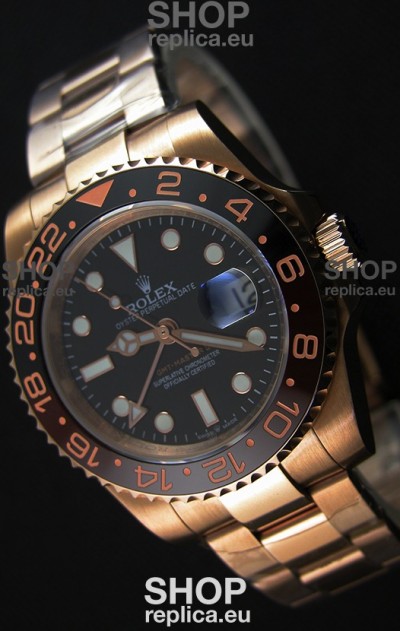 Rolex GMT Masters II 126715CHNR Everose Gold Swiss Replica 1:1 Mirror Watch