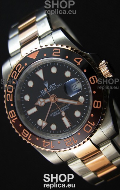 Rolex GMT Masters II 126711CHNR Everose Gold Oyster Steel Swiss Replica 1:1 Mirror Watch