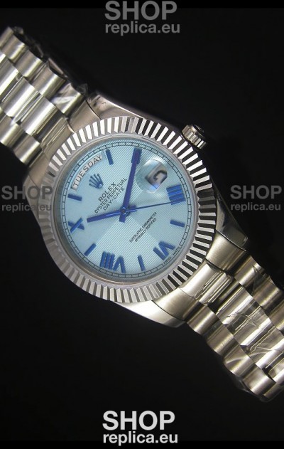 Rolex Day Date Light Blue Dial Replica Watch 40MM - 3255 Swiss Movement