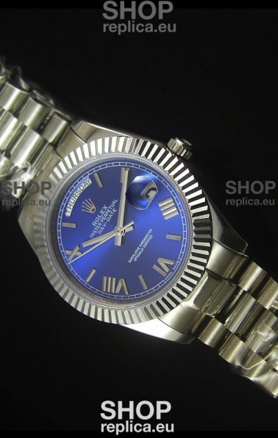 Rolex Day Date Dark Blue Dial Replica Watch 40MM - 3255 Swiss Movement