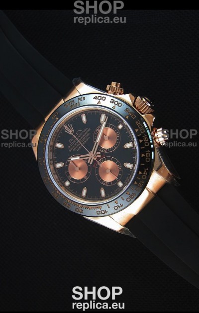 Rolex Daytona 116515 Everose 1:1 Mirror Replica Black Dial Watch 