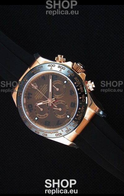 Rolex Daytona 116515 Everose 1:1 Mirror Replica Rose Gold Brown Dial Watch 