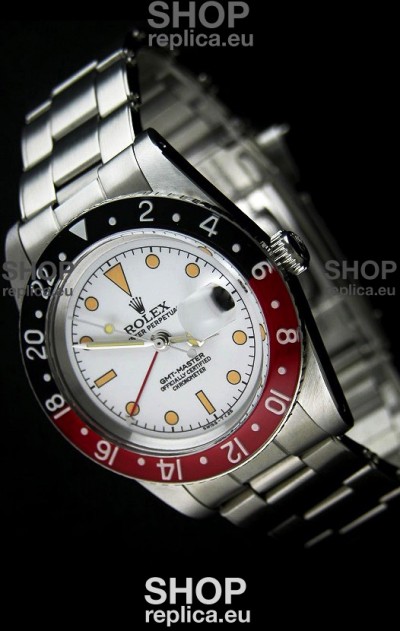 Rolex GMT Master Vintage Edition Swiss Replica Watch in White Dial 