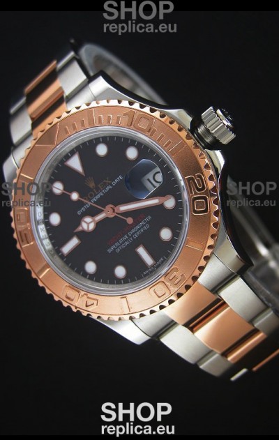 Rolex Yacht-Master 40 Everose Gold 1:1 Swiss Replica Watch with 3135 Movement 