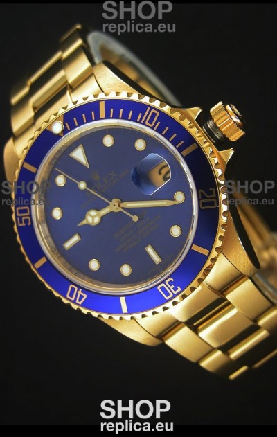 Rolex Submariner 16618 Gold Replica 1:1 Watch with Swiss 3135 Movement