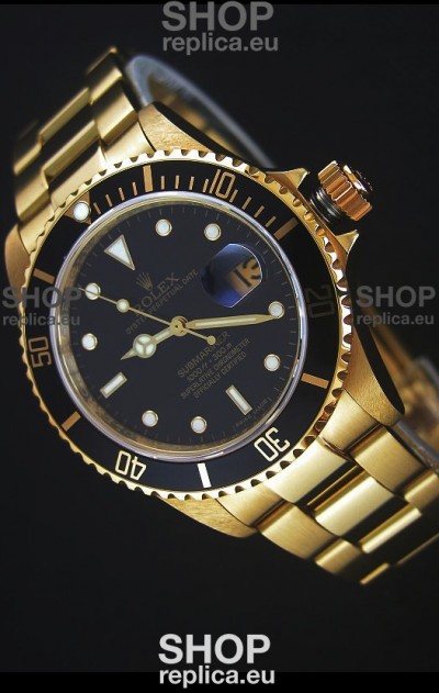 Rolex Submariner 16618 Gold Replica 1:1 Watch with Swiss 3135 Movement