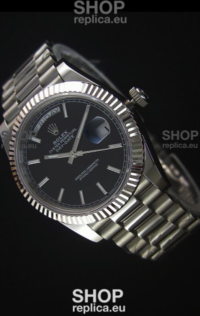 Rolex Day-Date Stainless Steel Replica Watch 40MM 2836-2 Swiss Movement