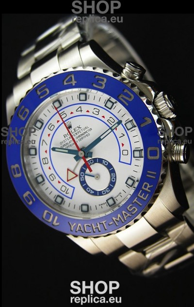 Rolex Yachtmaster II Stainles Steel Ref.116680 1:1 Mirror Replica Watch (Working Stopwatch Edition) 