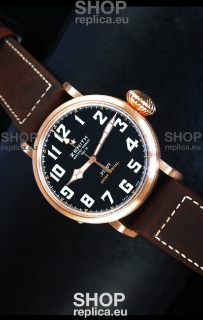 Zenith Pilot Type 20 Extra Special Edition Yellow Gold Swiss 1:1 Mirror Replica Watch 
