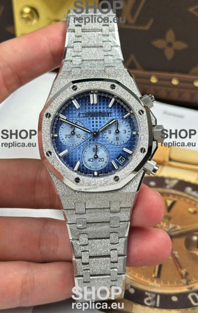 Audemars Piguet Super Clone oyal Oak Chronograph 26240BC Frosted Blue Dial Watch 