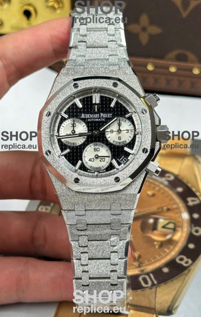 Audemars Piguet Royal Oak Chronograph 26239OR Frosted Black Dial Super Clone Watch 