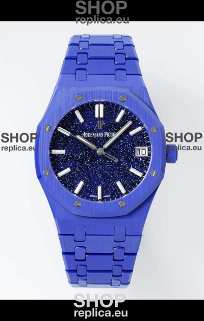 Audemars Piguet Royal Oak Super Clone 15500 Blue Ceramic Starry Dial Watch 
