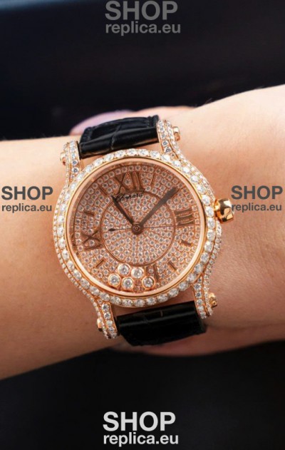Chopard Happy Diamonds Mossanites Edition Super Clone Quartz Watch