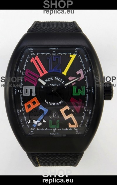 Franck Muller Super Clone Vanguard V45 Racing Carbon Watch in Nylon Strap