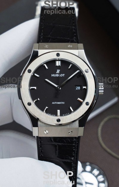 Hublot Super Clone Classic Fusion Titanium Black Dial 42MM Watch