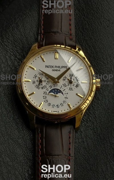 Patek Philippe Complications 5327G-001 Yellow Gold White Dial Swiss Replica