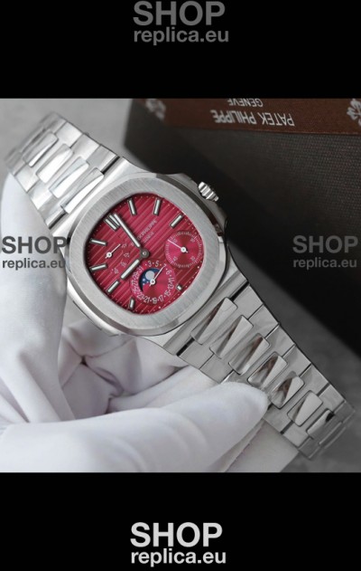 Patek Philippe Nautilus 5740 Perpetual Calendar Stainless Steel Pink Dial Swiss Replica Watch