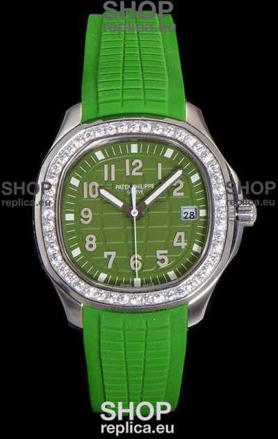 Patek Philippe Super Clone Aquanaut Stainless Steel Green Dial 38.5MM Watch 
