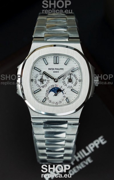 Patek Philippe Nautilus 5740 Perpetual Calendar Stainless Steel White Dial Swiss Replica Watch