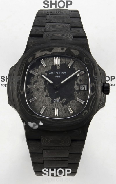 Patek Philippe Nautilus 5711 DiW Black Carbon Dial 1:1 Mirror Swiss Replica Watch
