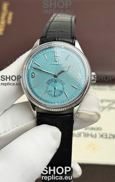 Rolex 1908 Perpetual Swiss Movement Replica Watch in Steel Casing Ice Blue Dial 