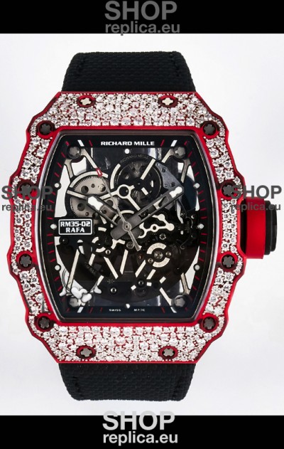 Richard Mille 035-02 Red NTPT Real Vaucher Movement Super Clone Watch 