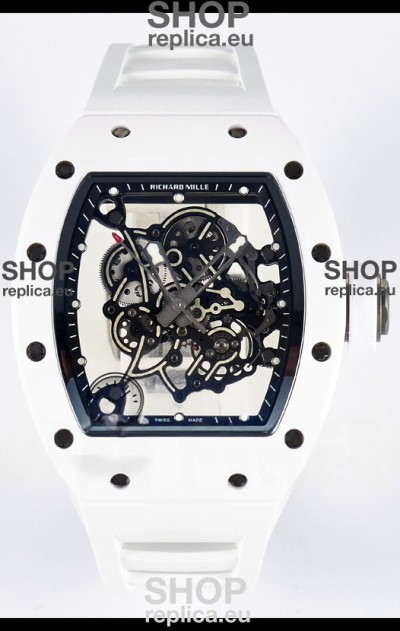 Richard Mille RM055 White Ceramic Real Vaucher Movement Super Clone Watch 