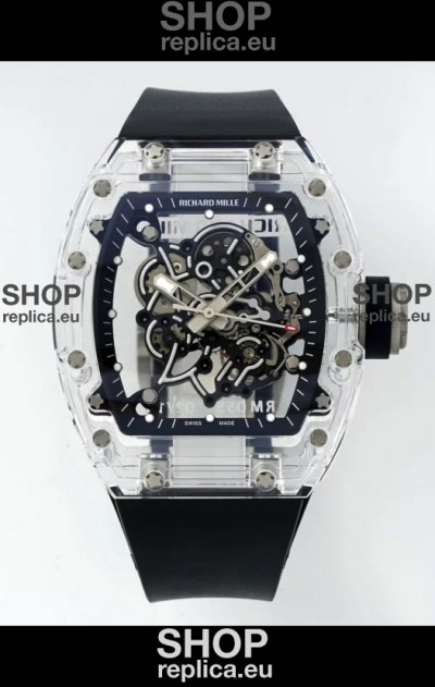 Richard Mille RM055 Transparent Sapphires Casing with Genuine Tourbillon Super Clone Watch