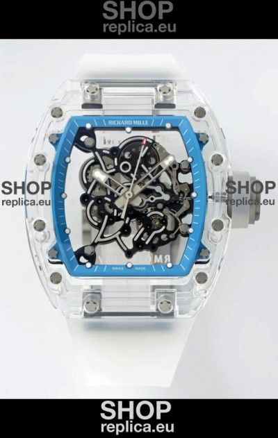 Richard Mille RM055 Transparent Sapphires Casing with Genuine Tourbillon Super Clone Watch