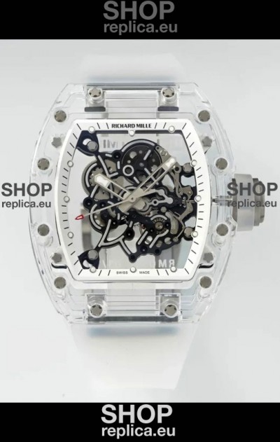 Richard Mille RM055 Transparent Sapphires Casing with Genuine Tourbillon Super Clone Watch