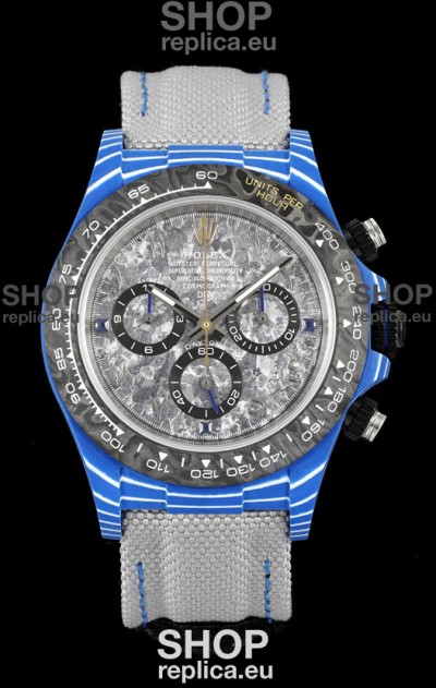 Rolex Daytona DiW Piece Unique Blue Dial Edition Watch - Lightweight Forged Cabon Casing