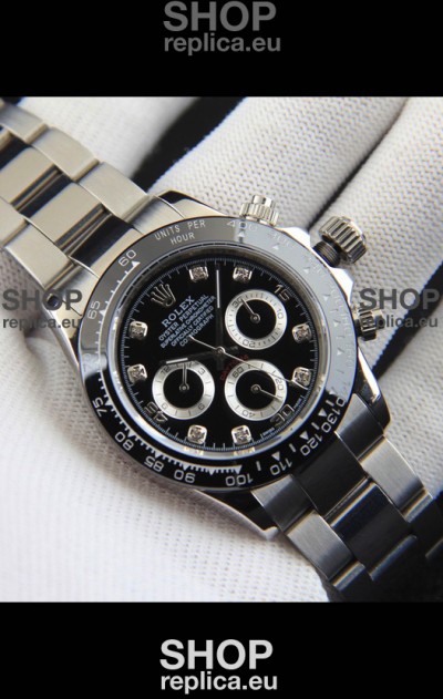 Rolex Daytona Japanese Movement Replica Watch in Black Dial - Ceramic Bezel 