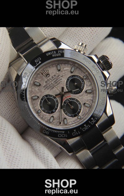 Rolex Daytona Japanese Movement Replica Watch in Meteorite Pattern Dial