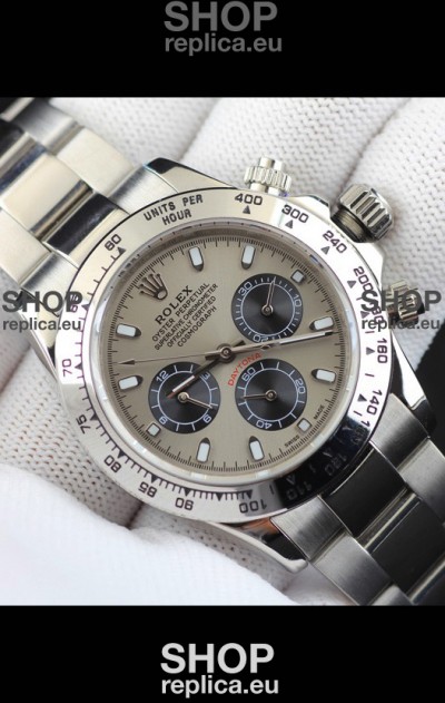 Rolex Daytona Japanese Movement Replica Watch in Grey Dial 