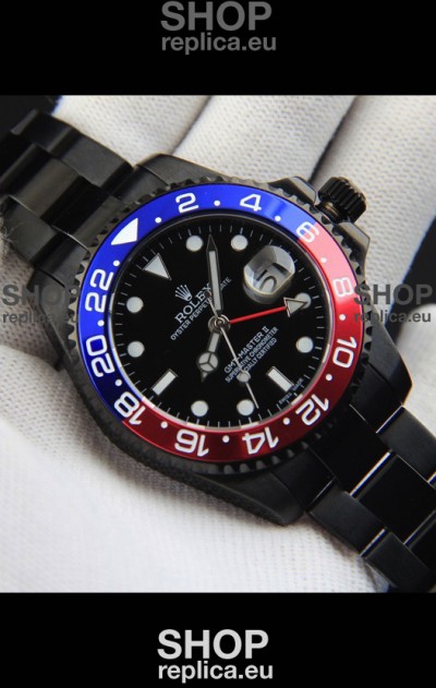 Rolex GMT Masters II Japanese Movement Replica Watch in PVD Casing 
