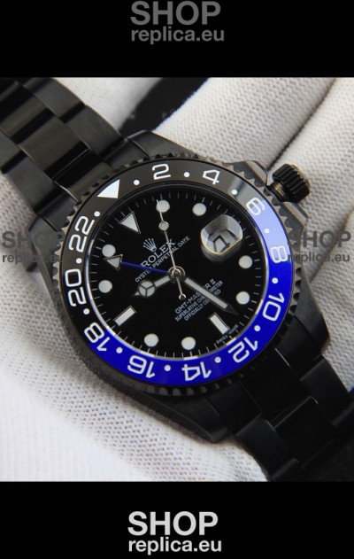 Rolex GMT Masters II Japanese Movement Replica Watch in PVD Casing 