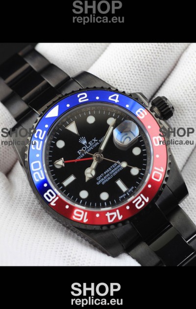 Rolex GMT Masters II Japanese Movement Replica Watch in PVD Casing 