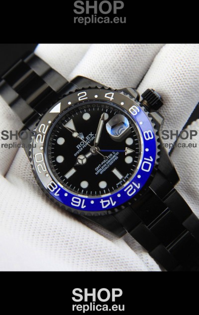 Rolex GMT Masters II Japanese Movement Replica Watch in PVD Casing 