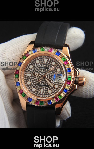 Rolex Yachtmaster Everrose Gold Japanese Replica Watch - 40MM