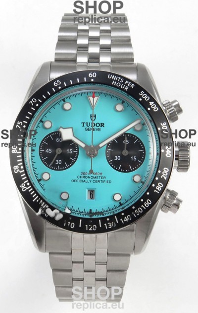 Tudor Super Clone Black Bay Chronograph Watch in Light Blue Dial